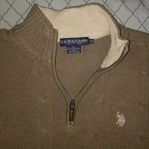 U.s polo Assn long sleeve half zip sweater